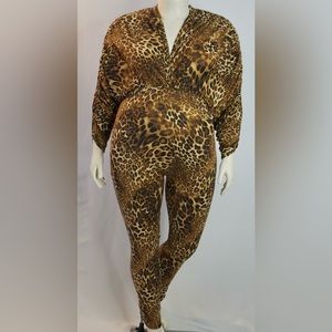 Long Sleeve Leopard Printer Jumper